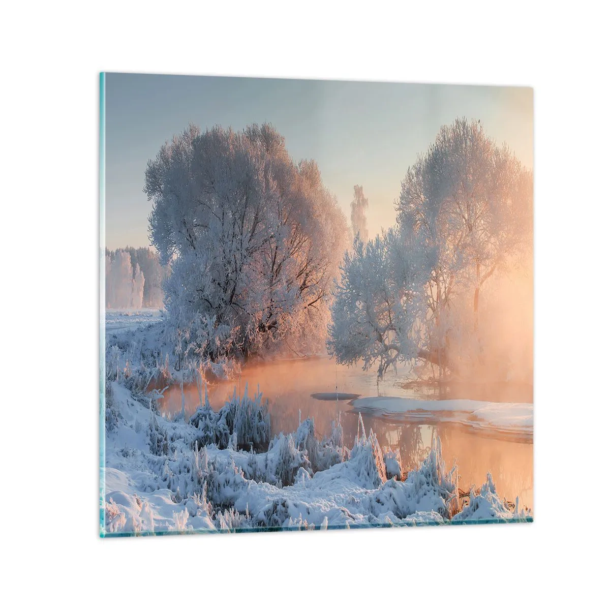 Quadro em vidro - Tudo brilha como cristal ao sol - 70x70 cm