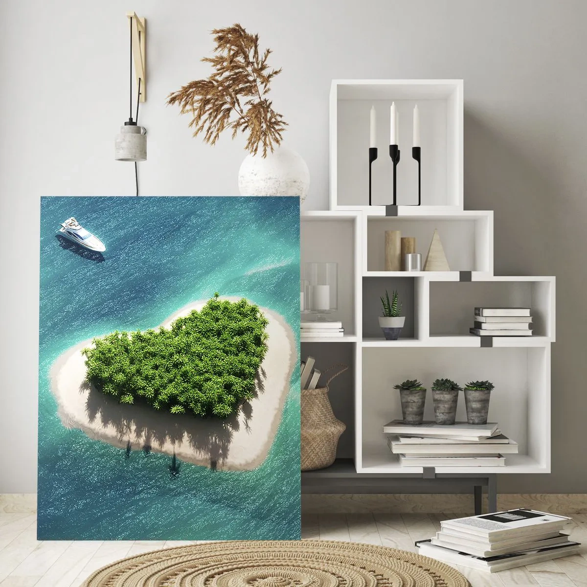 Quadro em vidro - Eu amo o verão - 50x70 cm