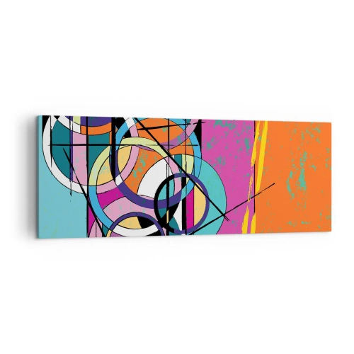 Quadro em tela - Círculo entre círculos - 140x50 cm