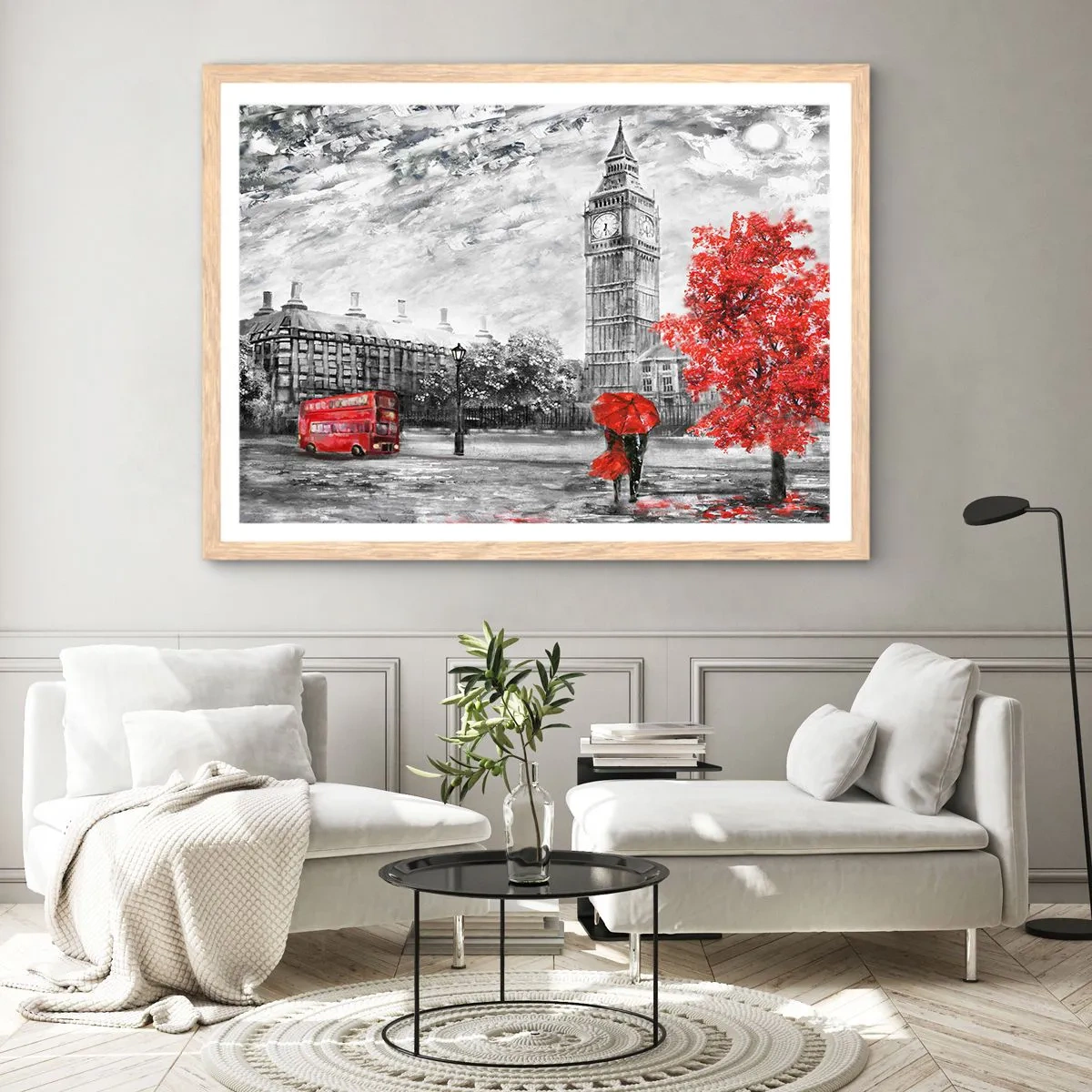 Pôster com moldura de carvalho claro - Um dia emocionante - 50x40 cm