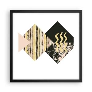 Pôster com moldura preta - Não é tão simples assim - 40x40 cm