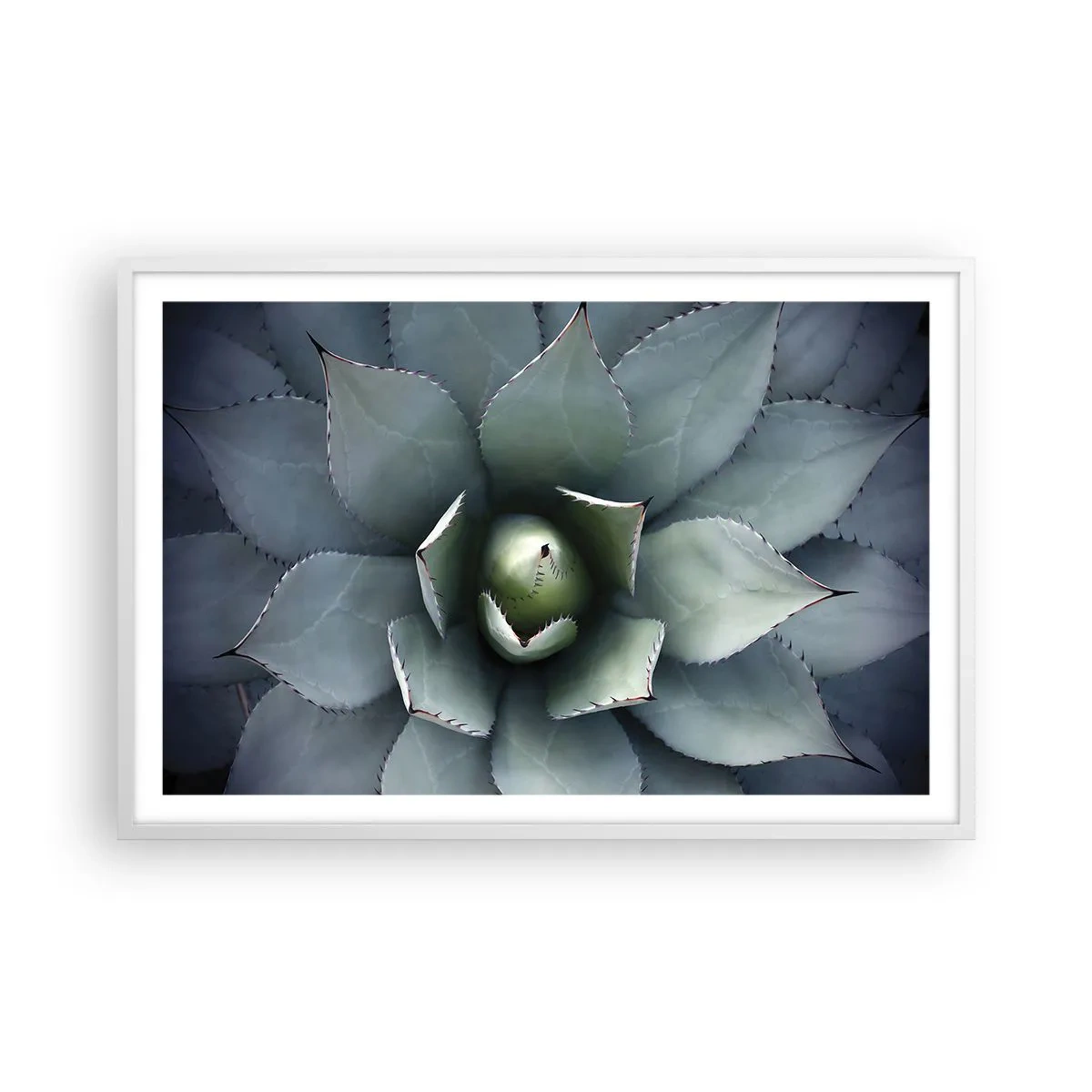 Pôster em moldura branca - Atrai e adverte - 91x61 cm