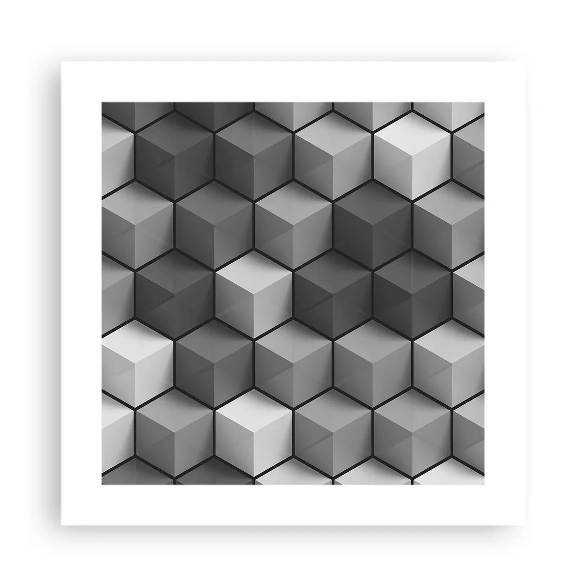 Pôster - Quebra-cabeça cubista - 40x40 cm
