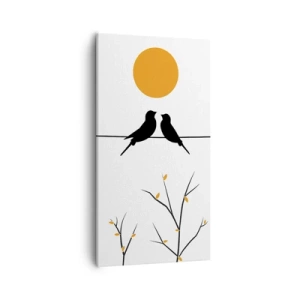 Quadro em tela - A noite dos rouxinóis - 55x100 cm