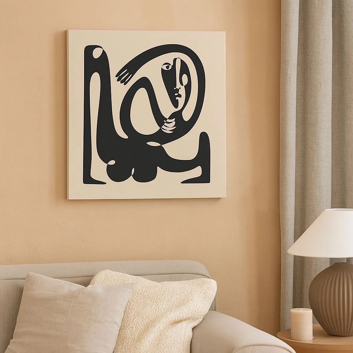 Quadro em tela - Quase Picasso - 30x30 cm