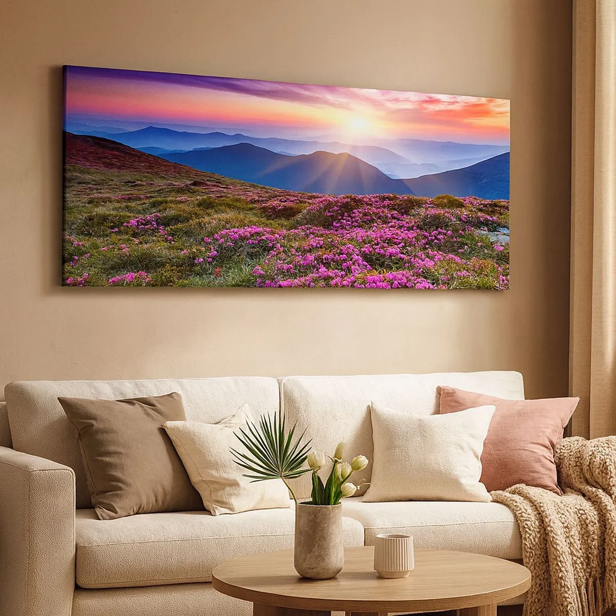 Quadro em tela - Campo cheiroso - 100x40 cm