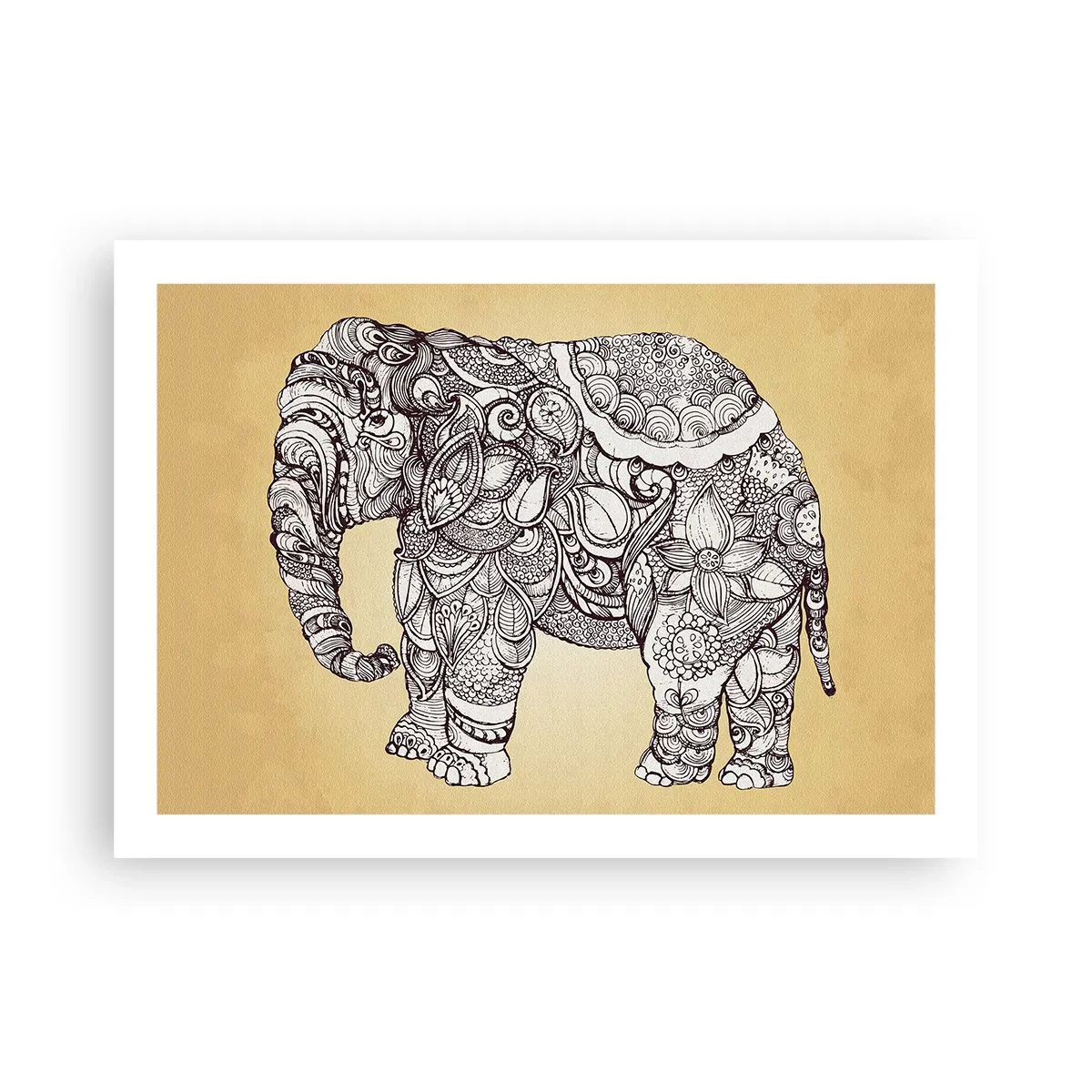 Pôster - O elefante se cobriu - 70x50 cm