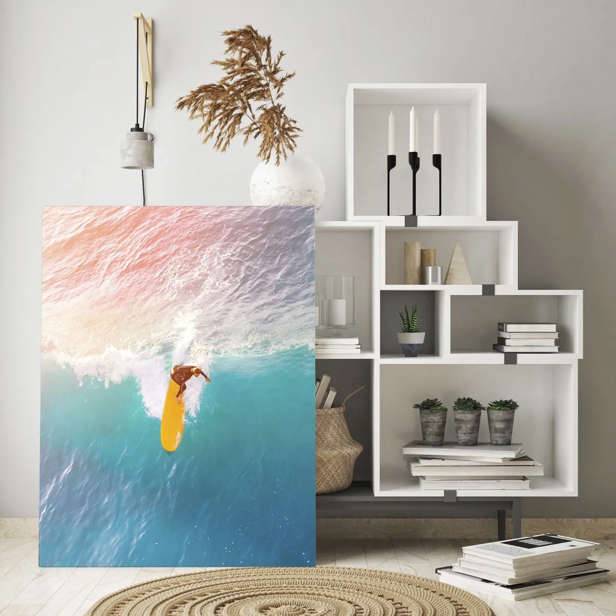 Quadro em vidro - Cavaleiro oceânico - 50x70 cm