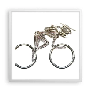 Pôster em moldura branca - Uma ótima máquina - 60x60 cm