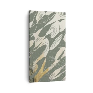 Quadro em tela - Abstração rítmica - 45x80 cm