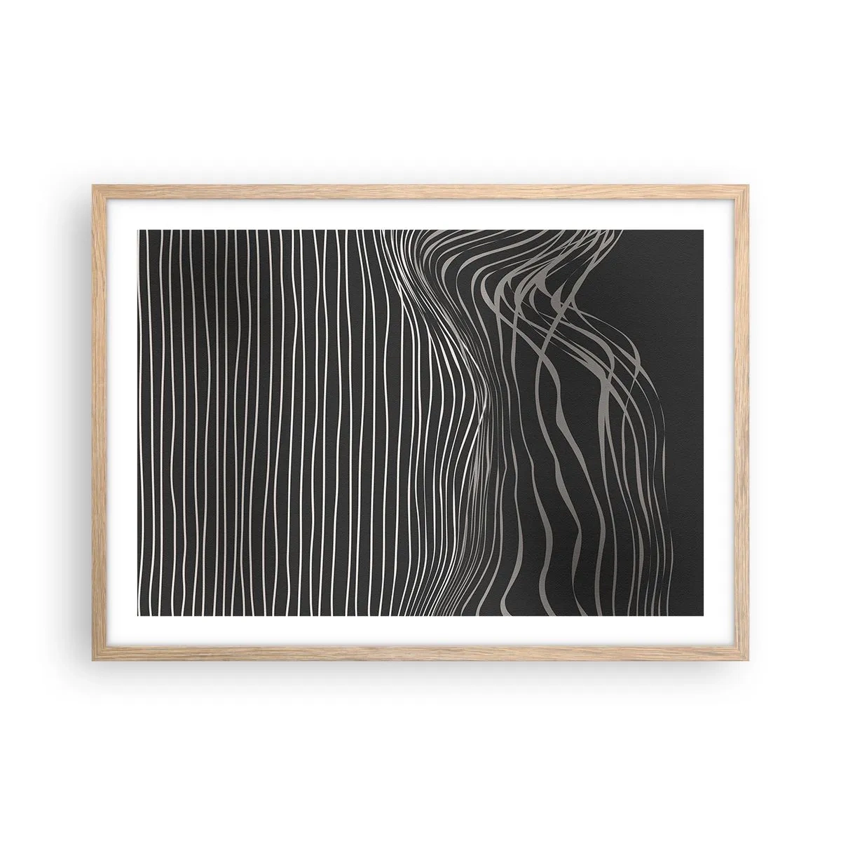 Pôster com moldura de carvalho claro - Ritmo e sotaque - 70x50 cm