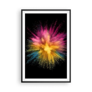 Pôster com moldura preta - O nascimento das cores  - 61x91 cm