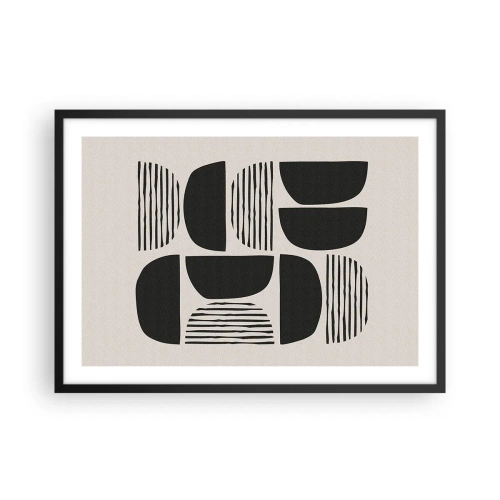 Pôster com moldura preta - Ofertas indiferentes - 70x50 cm