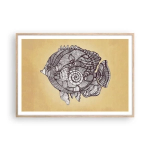 Pôster com moldura de carvalho claro - De um oceano de enfeites - 100x70 cm