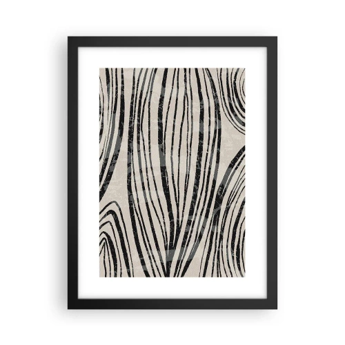 Pôster com moldura preta - Piscina em linha - 30x40 cm
