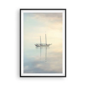 Pôster com moldura preta - Num mar de silêncio - 61x91 cm