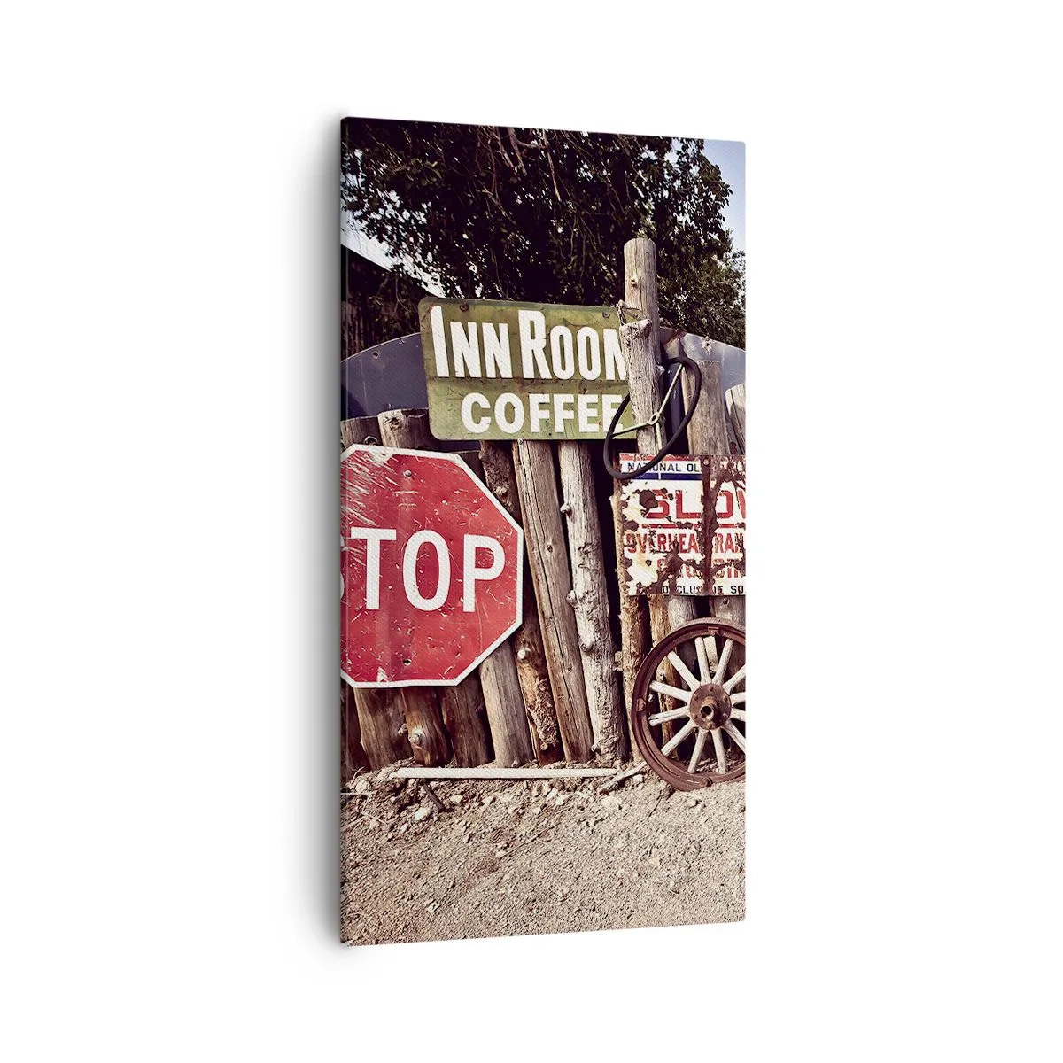 Quadro em tela - E o tempo parou - 55x100 cm