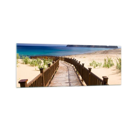 Quadro em vidro - Leve-me para as ilhas felizes - 140x50 cm