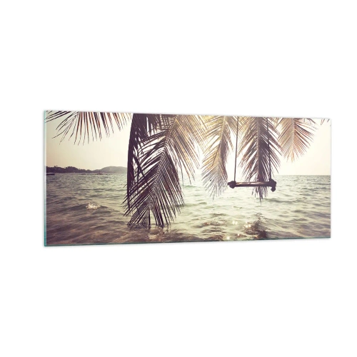 Quadro em vidro - Deixe-se levar pela imaginação - 100x40 cm