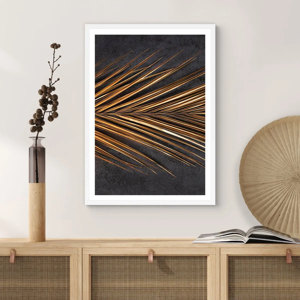 Pôster em moldura branca - Ouro dos trópicos - 40x50 cm