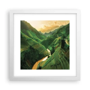 Pôster em moldura branca - Vale vietnamita - 30x30 cm