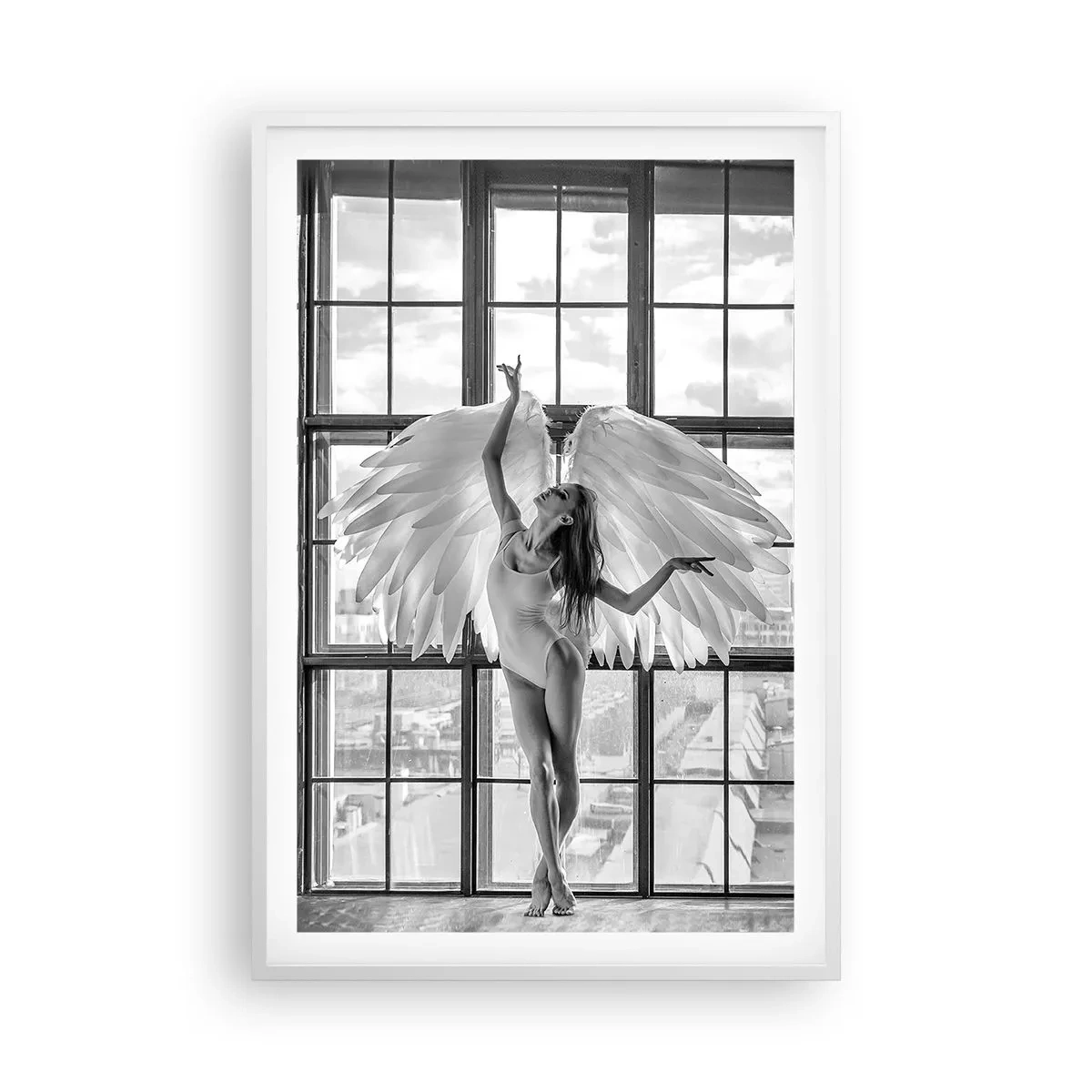 Pôster em moldura branca - Cidade dos Anjos? - 61x91 cm