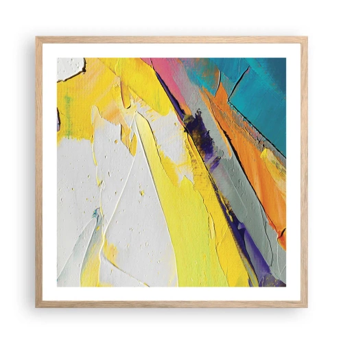 Pôster com moldura de carvalho claro - Anatomia da luz - 60x60 cm