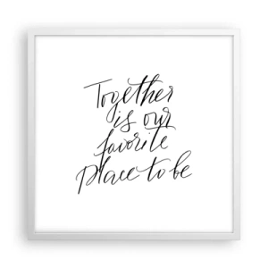 Pôster em moldura branca - Também sente isso? - 50x50 cm