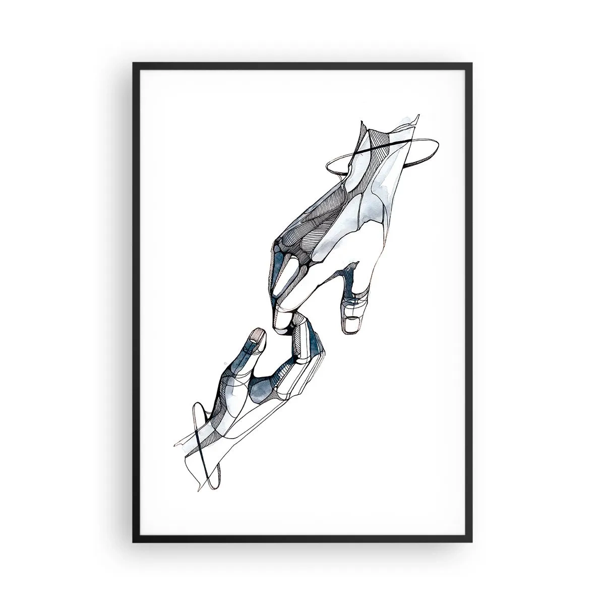 Pôster com moldura preta - Um bom gesto - 70x100 cm