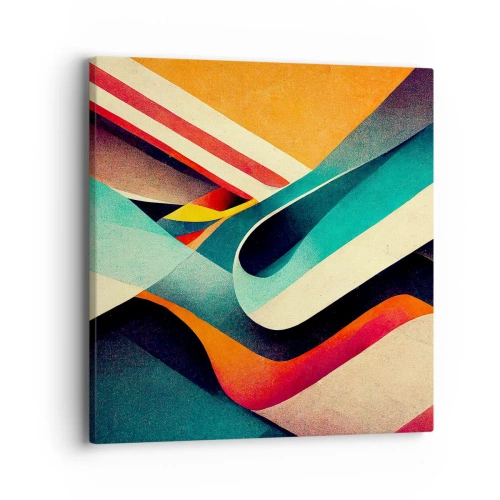 Quadro em tela - Composição intensa - 40x40 cm
