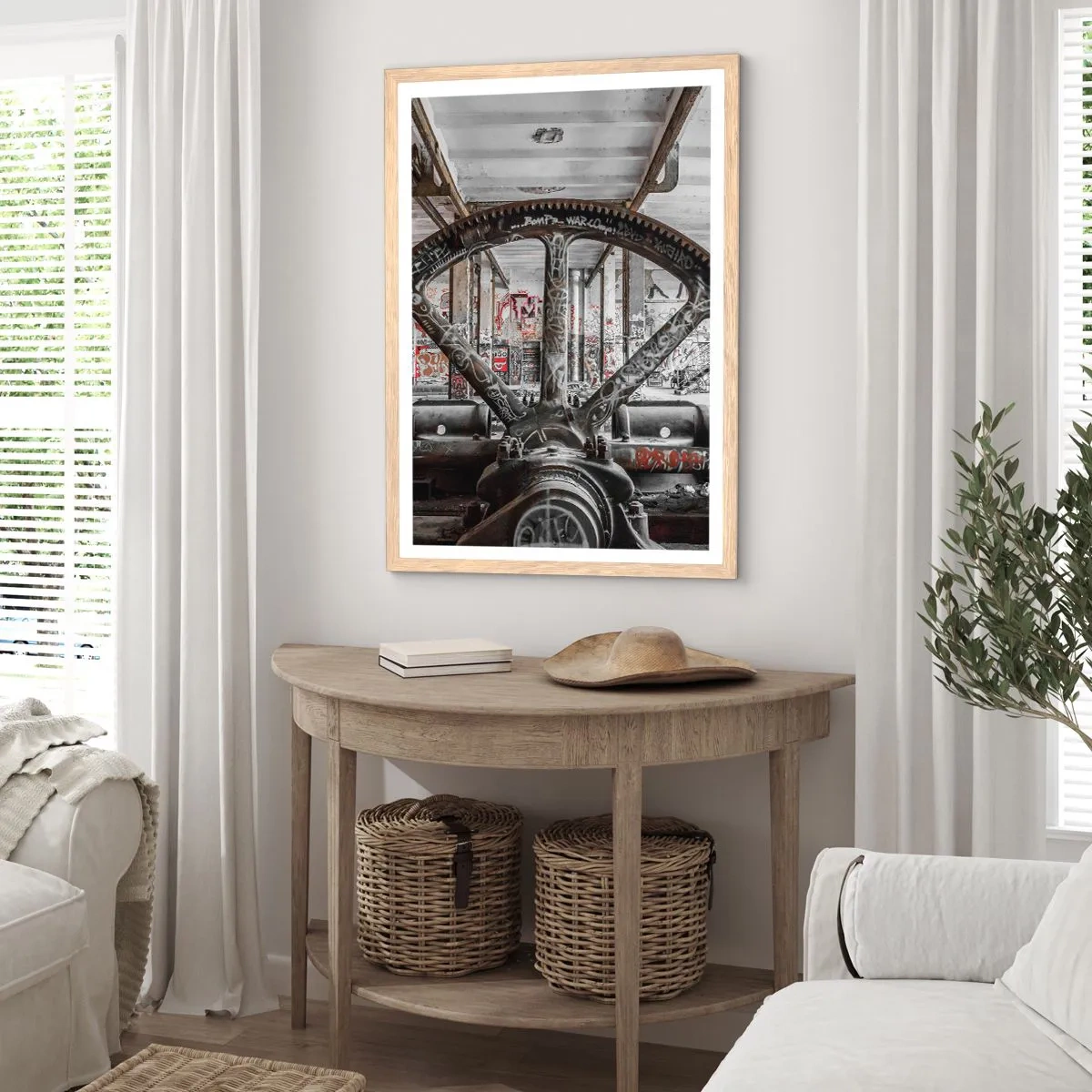 Pôster com moldura de carvalho claro - A vida secreta da fábrica - 40x50 cm