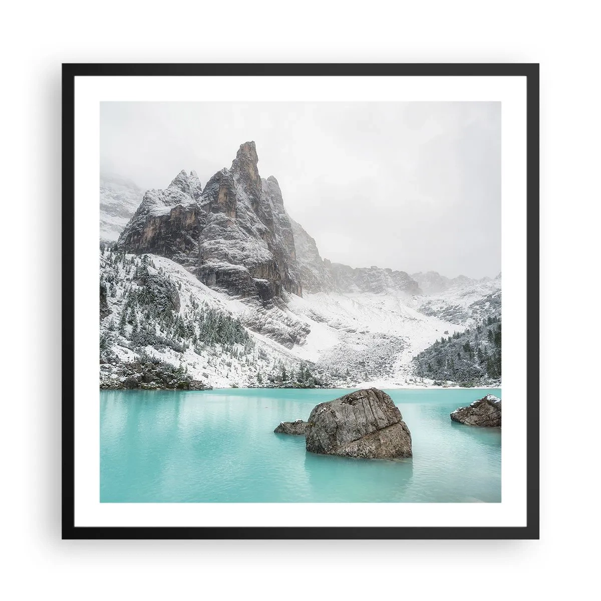 Pôster com moldura preta - Na guarda - 60x60 cm