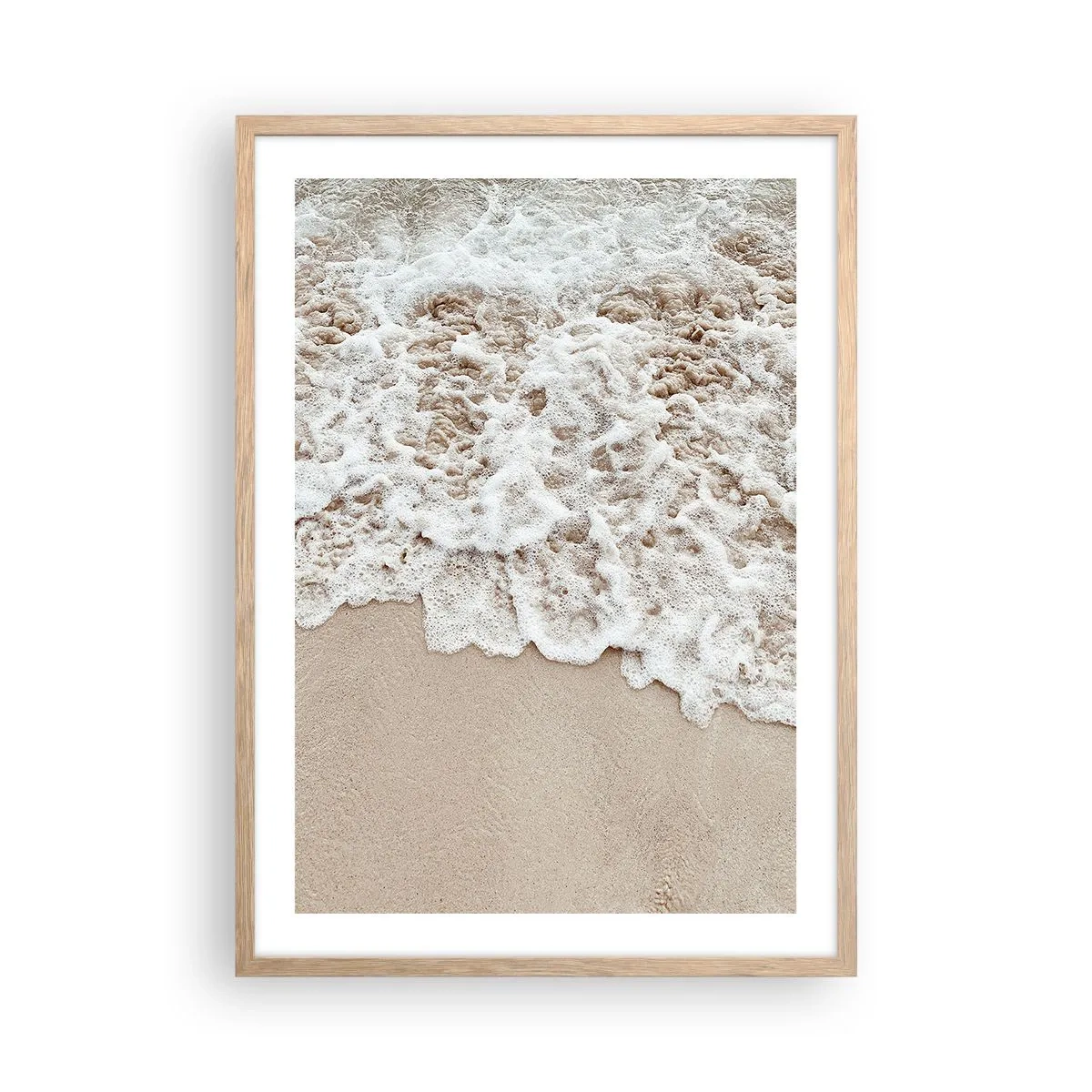 Pôster com moldura de carvalho claro - Volto logo - 50x70 cm