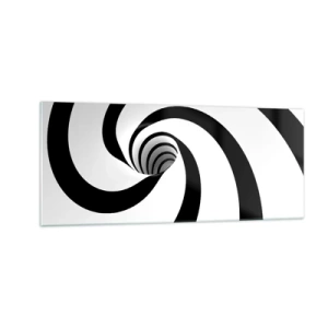 Quadro em vidro - Deixar levar-se pelo vórtice - 100x40 cm