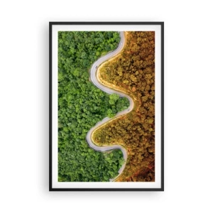 Pôster com moldura preta - Fronteiras e descobertas - 61x91 cm