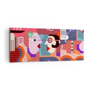 Quadro em tela - Olho no olho - 100x40 cm