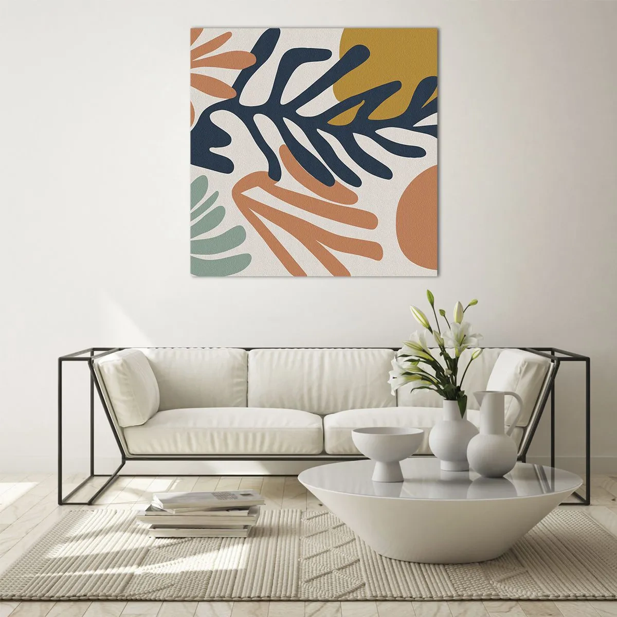 Quadro em vidro - Mares de coral - 30x30 cm