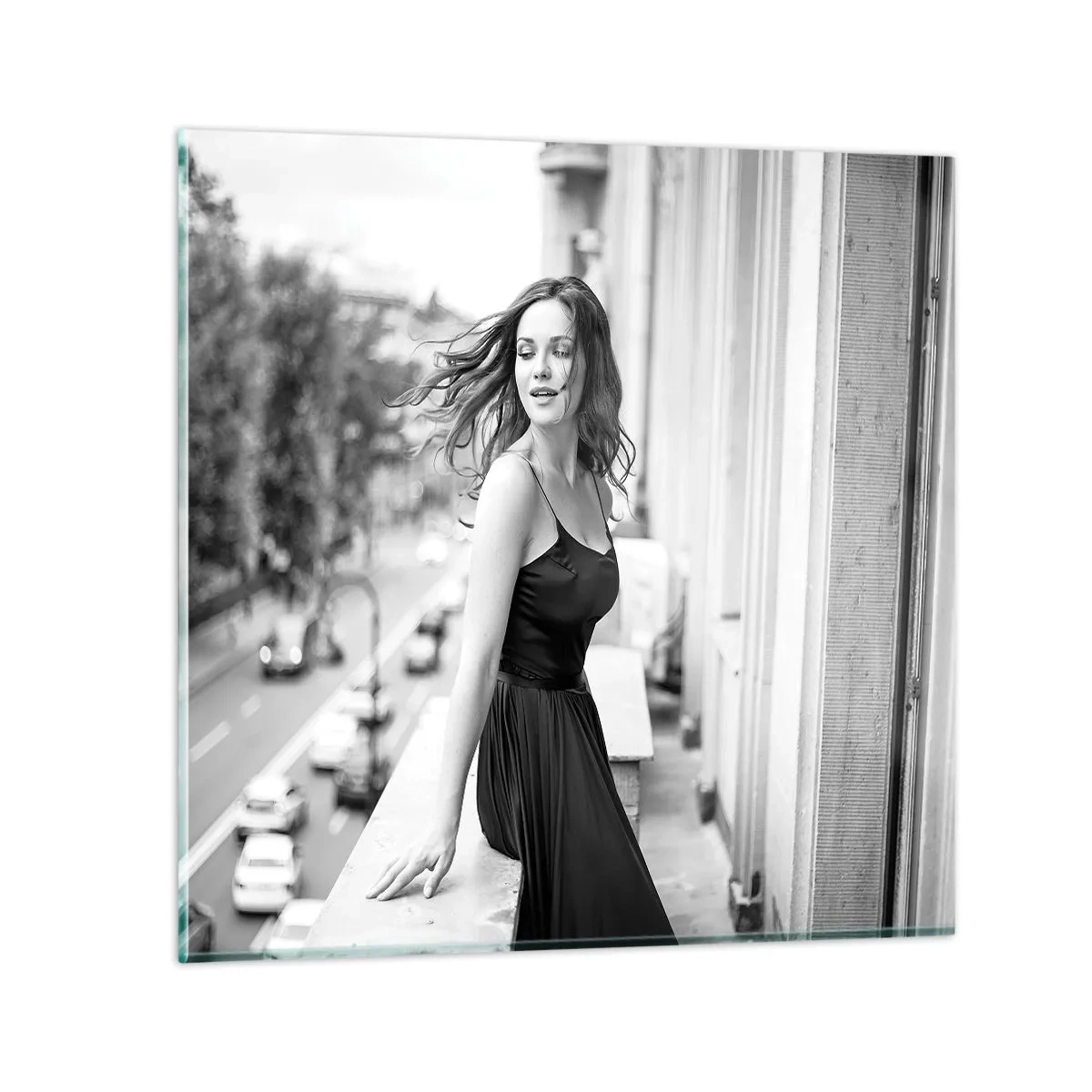 Quadro em vidro - Certamente uma parisiense - 30x30 cm