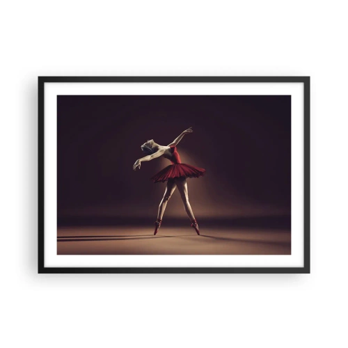 Pôster com moldura preta - Prima ballerina - 70x50 cm