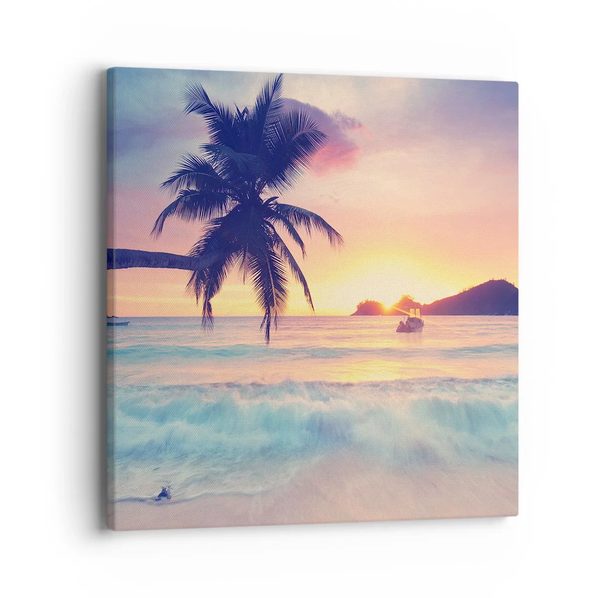 Quadro em tela - Noite na baía - 40x40 cm