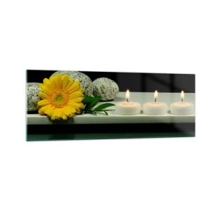 Quadro em vidro - Acalmando os sentidos - 140x50 cm