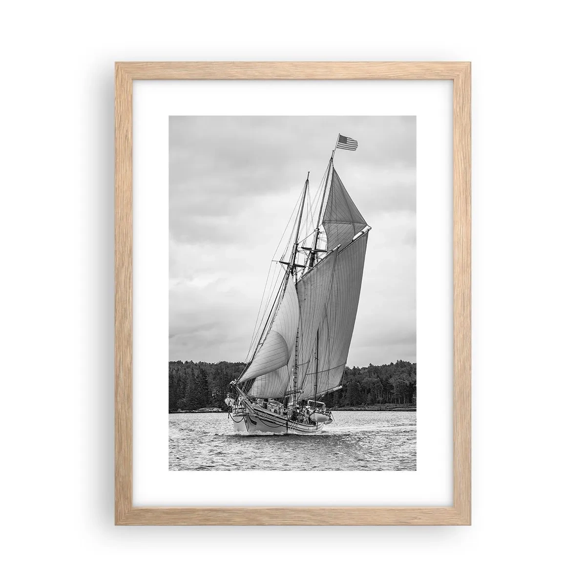 Pôster com moldura de carvalho claro - Irmãos do vento - 30x40 cm