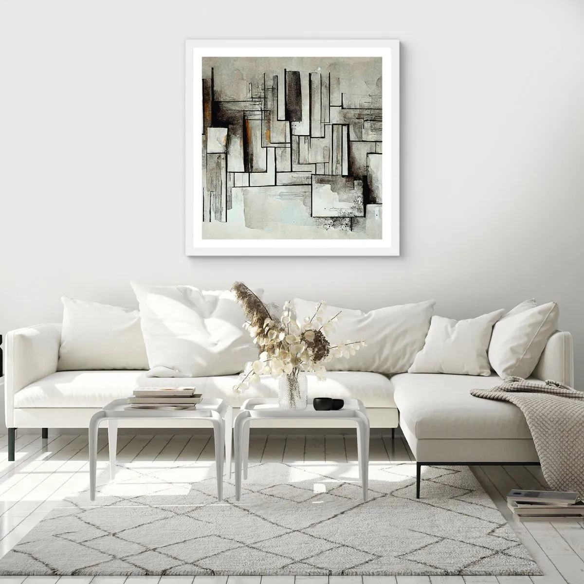 Pôster em moldura branca - O poder da simplicidade - 40x40 cm