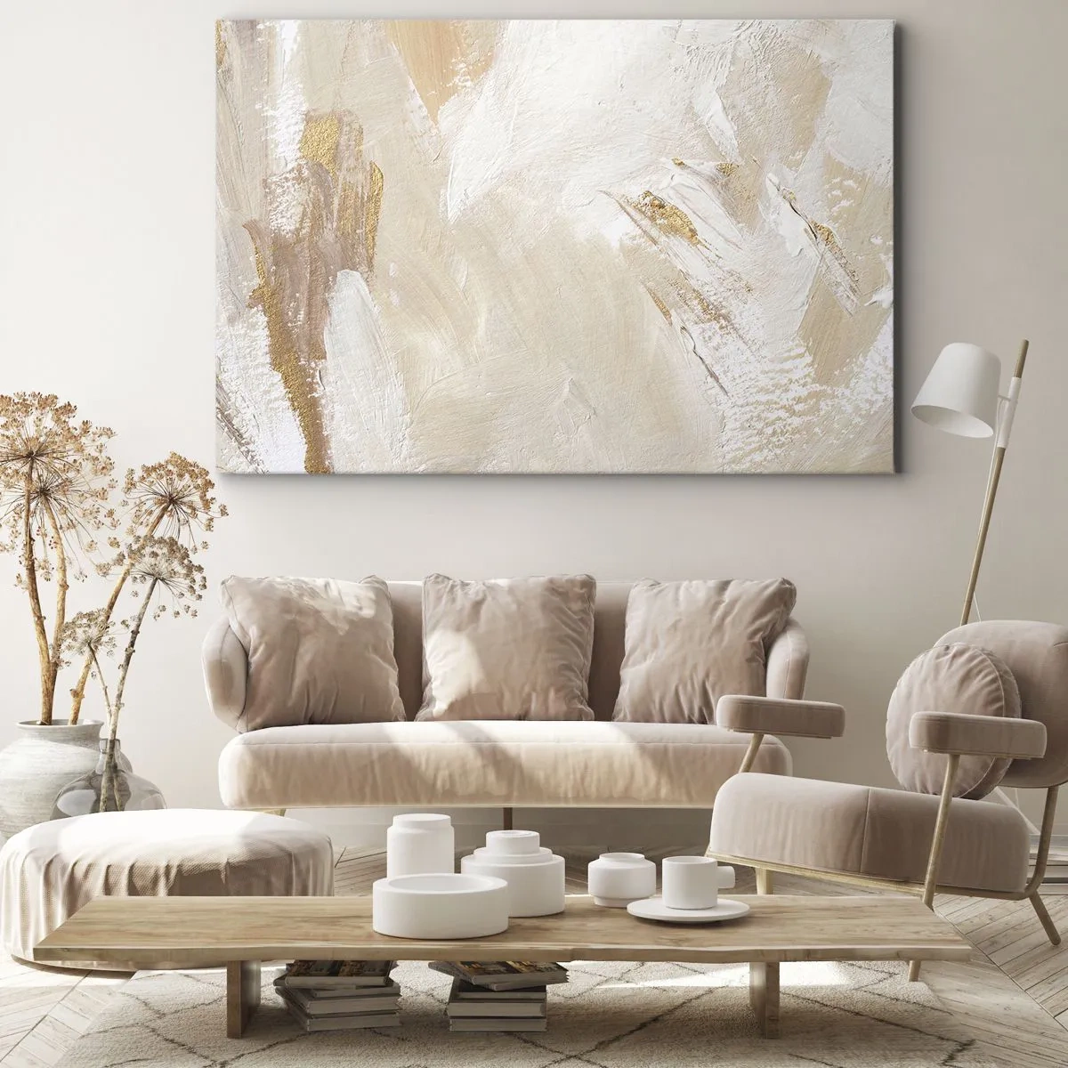 Quadro em tela - Composição pastel - 70x50 cm