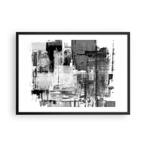 Pôster com moldura preta - O cinza é lindo - 70x50 cm