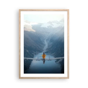 Pôster com moldura de carvalho claro - Encantado com a paisagem - 50x70 cm