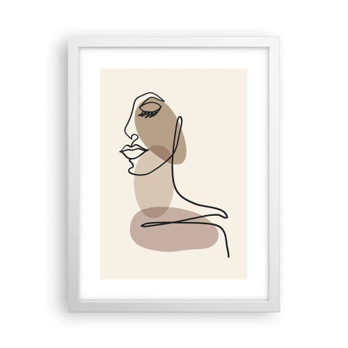 Pôster em moldura branca - Uma certa linha de beleza - 30x40 cm
