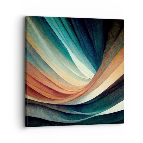 Quadro em tela - Tecido de cores - 30x30 cm