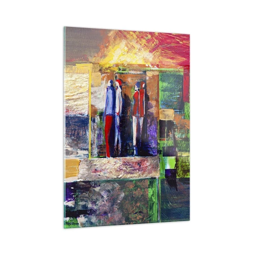 Quadro em vidro - Relacionamentos e emoções - 50x70 cm