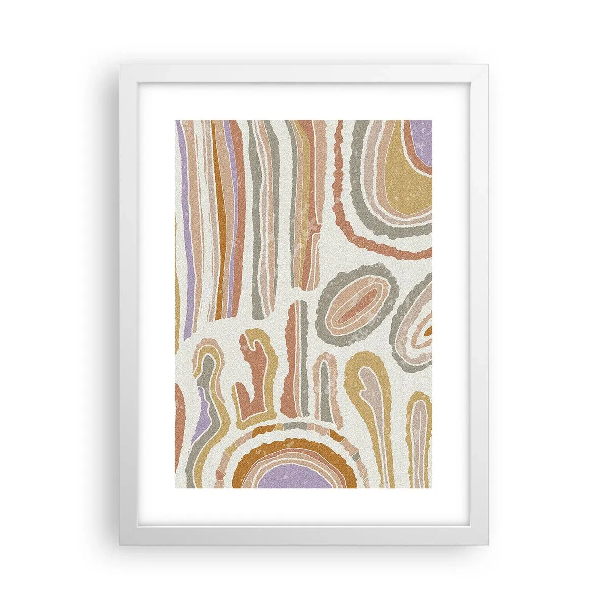 Pôster em moldura branca - Secções transversais coloridas - 30x40 cm